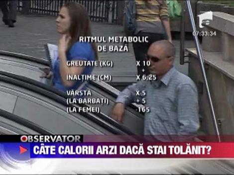 Cate calorii ardeti, daca stati tolaniti?