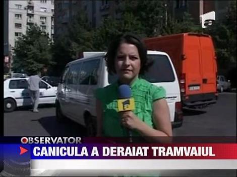 Un tramvai a deraiat din cauza caldurii in Bucuresti