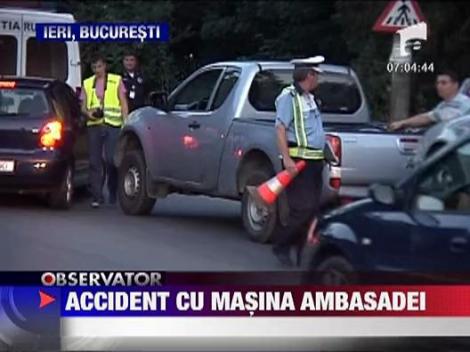 Masina a ambasadei SUA, implicata intr-un accident rutier