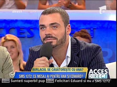 Ana Maria in rochie de mireasa in platoul la Acces Direct