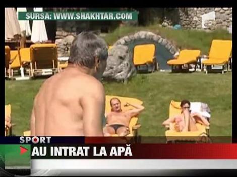 Mircea Lucescu a fost vedeta la piscina