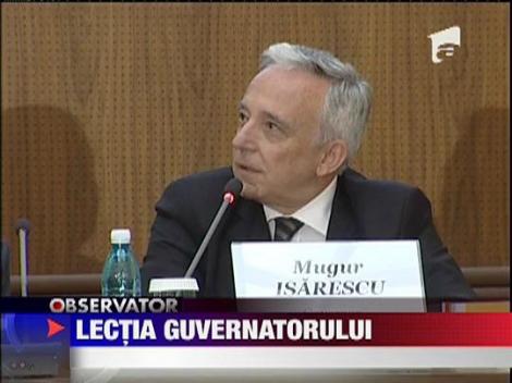 Isarescu a tinut o lectie de morala pentru elevi