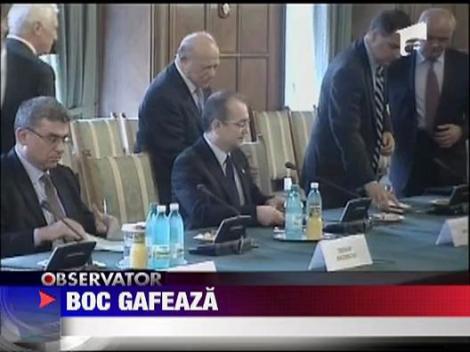 Premierul Emil Boc gafeaza