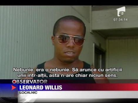 Lupte de strada cu artificii in SUA