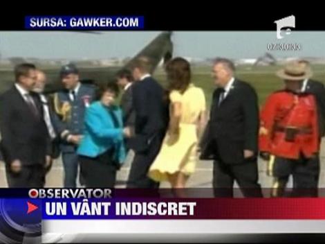 Vantul i-a ridicat fusta lui Kate Middleton