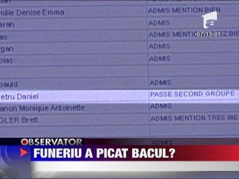 Daniel Funeriu nu a promovat din prima incercare examenul de bacalaureat