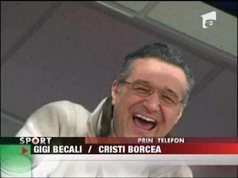 Gigi Becali si Cristi Borcea au facut show in direct la Contraatac