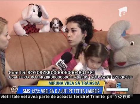 Miruna, o fetita de 3 ani are nevoie de un implant cohreeal de 24 de mii de euro