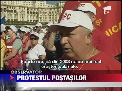 Protestul postasilor la Ministerul Comunicatiilor ‎