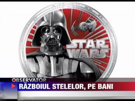 Monede din argint imprimate cu personaje si scene din Razboiul Stelelor