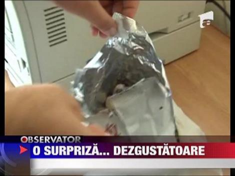 Un soarece intr-o punga cu napolitane