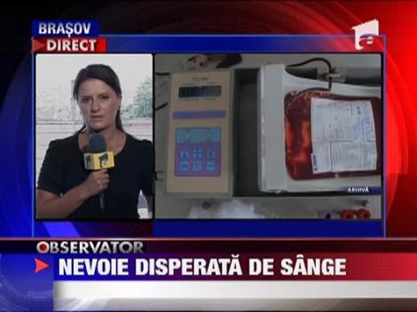 Lipsa de sange in spitalele din Brasov