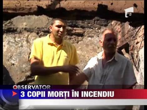 UPDATE / Copii arsi de vii in casa