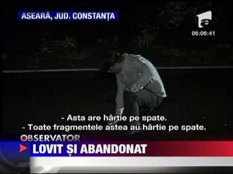 Lovit si abandonat pe DN39