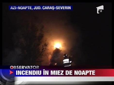 Incendiu in miez de noapte