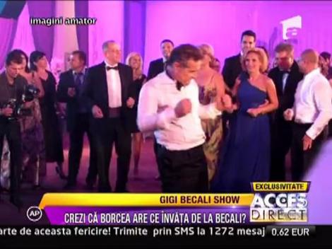 Vezi cum a dans si cantat Gigi Becali la nunta lui Borcea