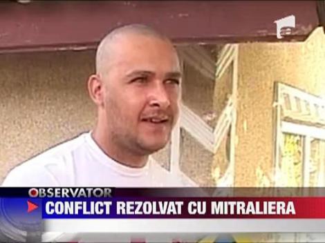 Conflict rezolvat cu mitraliera si pusca