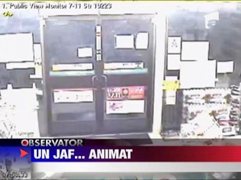 A incercat sa jefuiasca un magazin deghizat intr-un personaj de desene