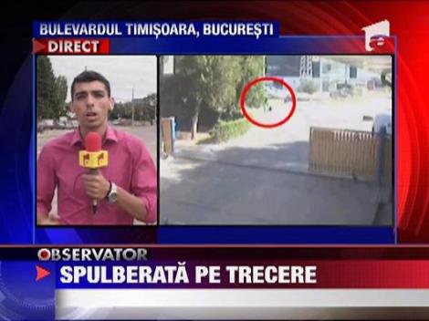 IMAGINI SOCANTE / Spulberata pe trecerea de pietoni