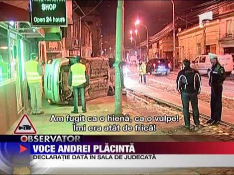 Andrei Placinta a recunoscut in fata instantei ca a consumat canabis in timpul liceului