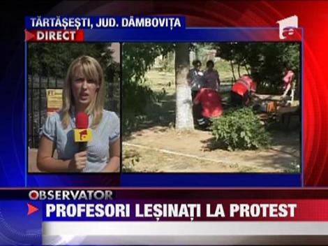 Doua profesoare au lesinat la protestul de la liceul din Tartasesti