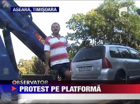 Protest pe platforma