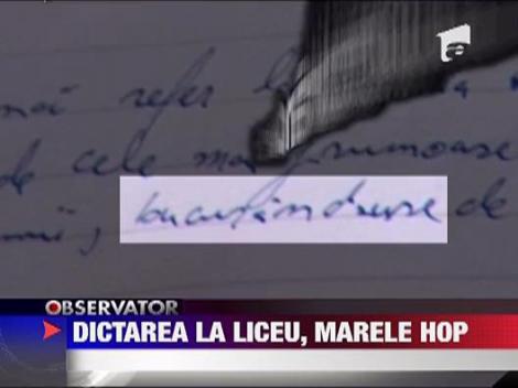 Scrierea dupa dictare pune mari probleme