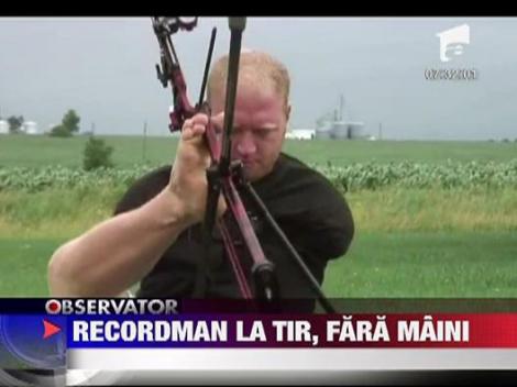 Record la tras cu arcul fara maini!