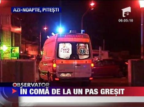 In coma profunda dupa ce a cazut in casa scarii