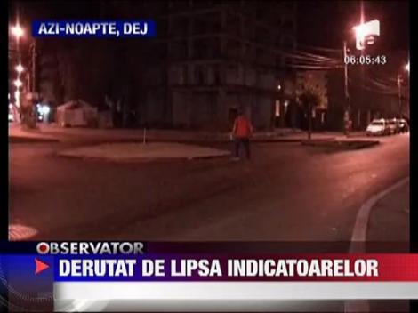 Accident din cauza lipsei indicatoarelor