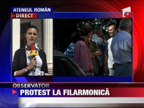 Protest la Filarmonica George Enescu din Bucuresti