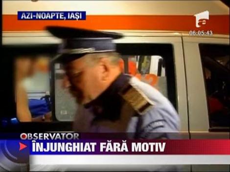 Tanar de 22 de ani injunghiat  fara motiv  intr-o sala de jocuri