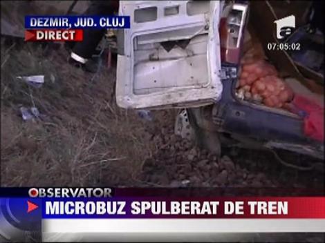 Microbuz spulberat de tren, in Cluj