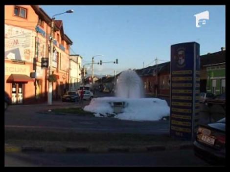 Fantana in spume, in Caransebes