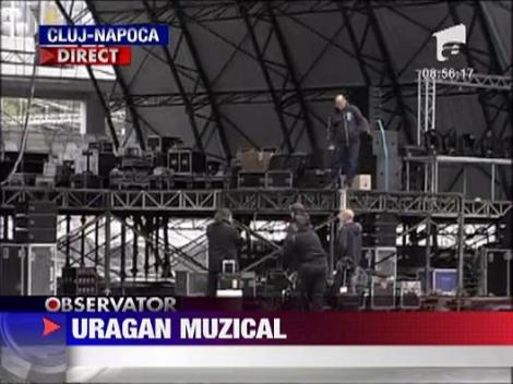 Pregatiri pentru concert pe Cluj Arena