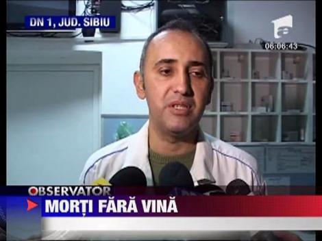 Carnagiu pe o sosea din Sibiu