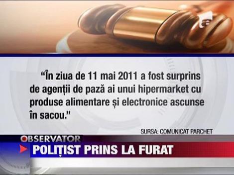 Politist manechin prins la furat