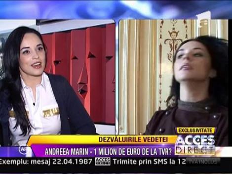 Andreea Marin vorbeste despre salariul pe care il primea
