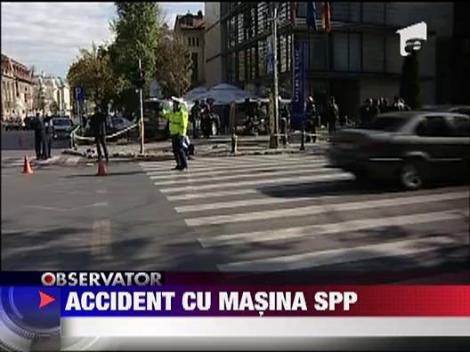 O masina a SPP, implicata intr-un accident pe Calea Victoriei