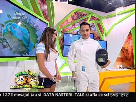 Razvan in costum de scrima