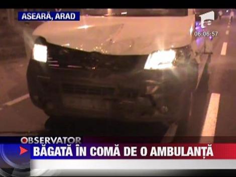 Bagata in coma de o ambulanta