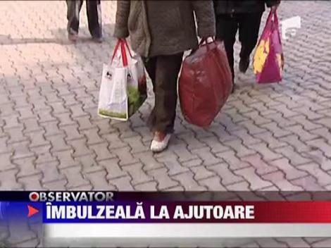 S-au calcat in picioare pentru cateva kilograme de faina si cativa biscuiti