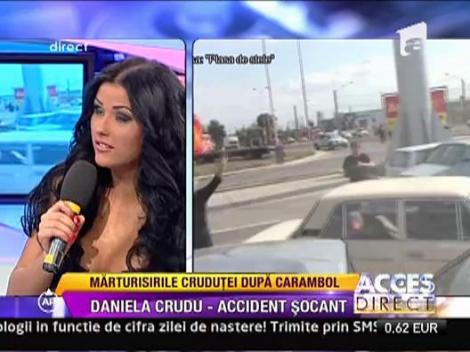 Daniela Crudu a provocat un accident in lant!