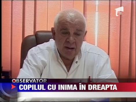 UPDATE / Un bebelus s-a nascut cu inima in partea dreapta si ficatul in stanga!