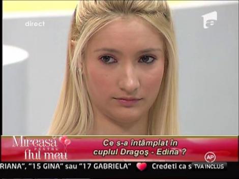 Catalin o anunta pe Edina ca Dragos refuza sa vina in vizita