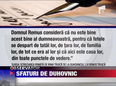 Duhovnicul lui Remus Truica i-a scris Irinei Truica