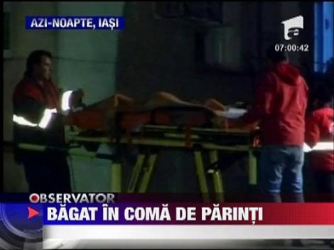 Bagat in coma alcoolica de parinti