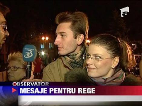 Regele Mihai, aclamat de sustinatorii monarhiei