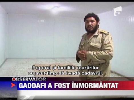Muammar Gaddafi a fost inmormantat
