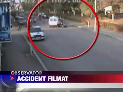 Accident spectaculos in Dej